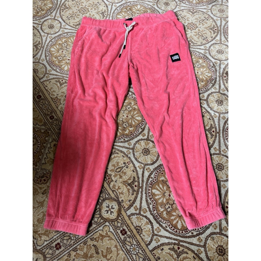 Ugg Jogger Barbie Pink Elastic Tie Waist French Terry Jogger Pants XXL/1X Pocket